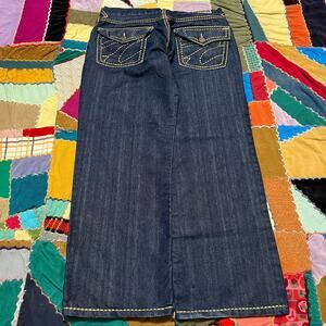 Zeep Y2K Baggy Skater Gold Stitched/Embroiderwd Loose Fit Jeans 32Wx30L